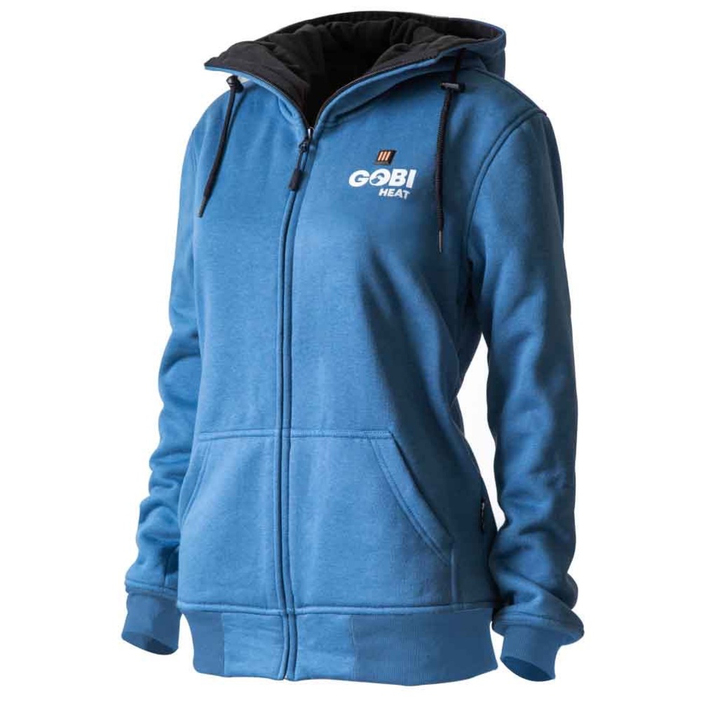 GOBI HEAT Ridge Women’s 3-Zone Heated Hoodie Skyline Blue Large 6381